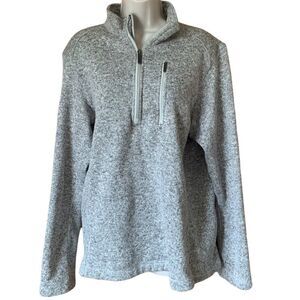 Woolrich grey 1/4 zip sweater
